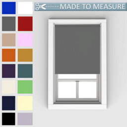 Caecus Blinds Made To Measure Blackout Roller Blind Dark Grey 090Cm - thumbnail 1