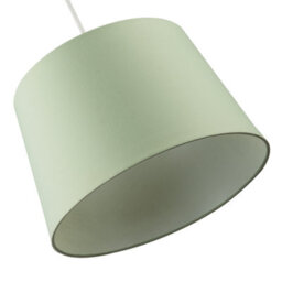 Happy Homewares Olive Green Cotton Fabric Drum Lampshade With White Cotton Inner - thumbnail 5