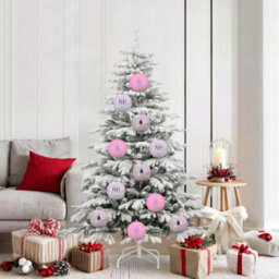 Vidaxl Christmas Bauble Set Xl 9 Pcs Pink Plastic