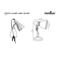 Nordlux Photo Aluminium Clamp Lamp Adjustable Head Silver,mains - thumbnail 5