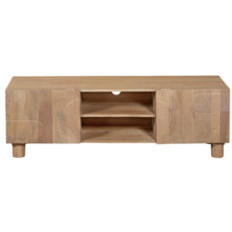 Wyld Haus Buffalo Mango Wood 2-Door Tv Unit, Natural Finish - thumbnail 2