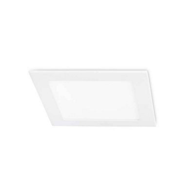 Luminosa Lighting Luminosa Easy Integrated Led Square Recessed Downlight Panel Matt White - Warm White