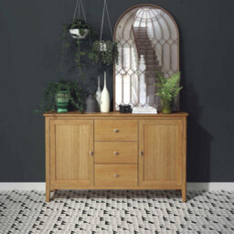 Alba Oak Large Sideboard Fully Assembled  - By Roseland Furniture - thumbnail 2
