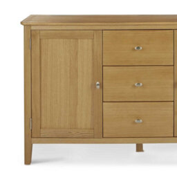 Alba Oak Large Sideboard Fully Assembled  - By Roseland Furniture - thumbnail 8