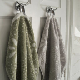 Allure Bath Fashions Sculpted Floral Patterned Hand Towel - Sage Green - thumbnail 4
