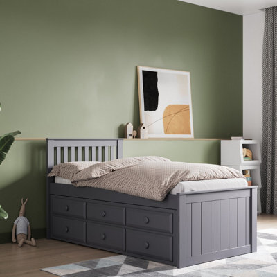 Flair Montana Captain's Wooden Guest Bed - Grey - image 1