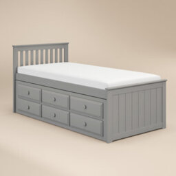 Flair Montana Captain's Wooden Guest Bed - Grey - thumbnail 5