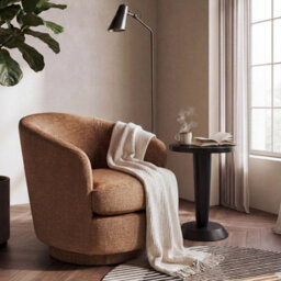 my furniture Melville Swivel Chair - Terracotta - thumbnail 3