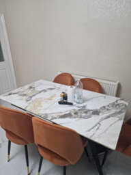 Stratus Interiors Chicago Extendable Ceramic Top Dining Table - Black, Modern Extendable Design, 160-200 Cm - thumbnail 4
