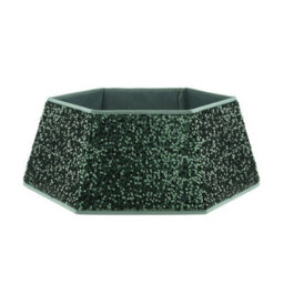 Holly International Christmas Tree Skirt - Green Sequin