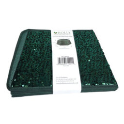 Holly International Christmas Tree Skirt - Green Sequin - thumbnail 5