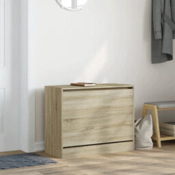 Berkfield Shoe Cabinet Sonoma Oak 80X34X63 Cm Engineered Wood - thumbnail 3