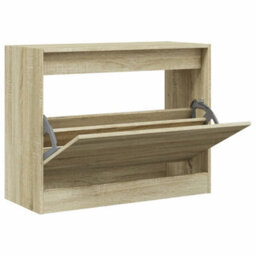 Berkfield Shoe Cabinet Sonoma Oak 80X34X63 Cm Engineered Wood - thumbnail 2