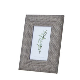 Hill Interiors Woven Photo Frame 4 X 6 - Wood - L1 X W19 X H24 Cm - Grey - thumbnail 1