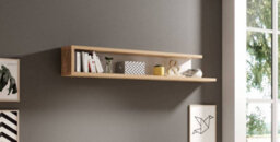 Arte Elegant Sintra 02 Wall Shelf 160Cm - Oak Sandal & White Matt: Stylish Storage Solution For Modern Interiors - thumbnail 2