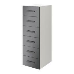 GoodHome Atomia Freestanding Gloss Anthracite & White 6 Drawer Chest Of Drawers (H)1125mm (W)375mm (D)450mm - thumbnail 2