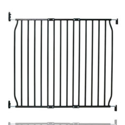 Safetots Eco Screw Fit Baby Gate, Black, 90Cm - 100Cm, Stair Gate For Toddler And Baby, Screw Fit Safety Barrier