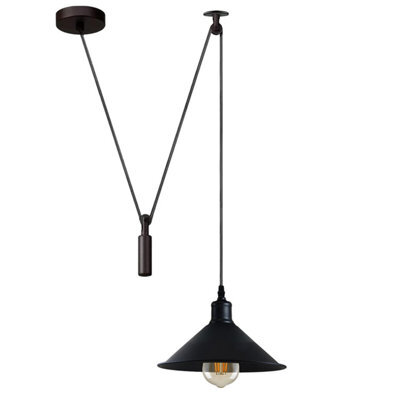 Modern Black Pendant Light Adjustable Hanging Lamp With 2M Cord For Kitchen Islands - image 1