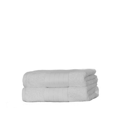 Ohs Luxury 100% Cotton 2 X Jumbo Bath Sheets, White