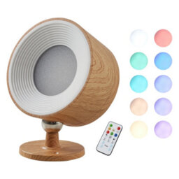 Darphe Natural Wood Tone Rechargeable Led Wall Light Bedroom Makeup Lighting - thumbnail 3