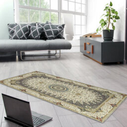 Ameha Willow Grey Cashmere Modern Rugs 80X150 Cm Non Slip Area Rug Bedroom Floor Kitchen Soft Touch Mats - thumbnail 7