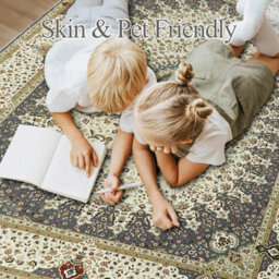 Ameha Willow Grey Cashmere Modern Rugs 80X150 Cm Non Slip Area Rug Bedroom Floor Kitchen Soft Touch Mats - thumbnail 2