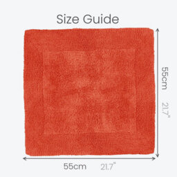Allure Bath Fashions Elegance Reversible Heavyweight Square Bath Mat - Terracotta - thumbnail 6