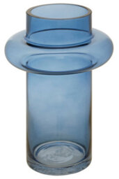 Orsina Cabrina Small Blue Glass Vase - thumbnail 2