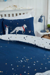 Polar Bears & Friends Double Navy Duvet Cover And Pillowcase Set - thumbnail 2