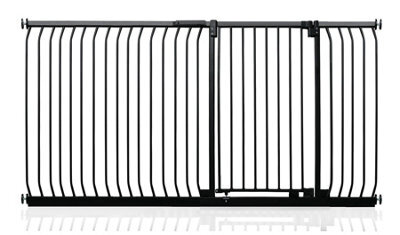 Safetots Extra Tall Elite Safety Gate, 198Cm - 207Cm, Matt Black, Extra Tall 96.8Cm In Height, Pressure Fit Stair Gate - image 1