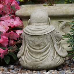 Burgess Content Buddha Stone Statue Reconstituted Oriental Monk Outdoor Garden Ornament - thumbnail 3