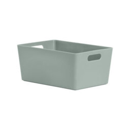 Wham Studio Etch Matt Light Green Plastic Nestable Storage Basket (H)11Cm (W)17Cm (D)17Cm