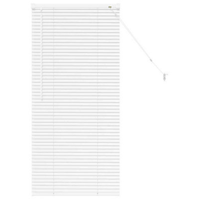 Berkfield Modern Window Blind With Curtains Manual White Aluminium
