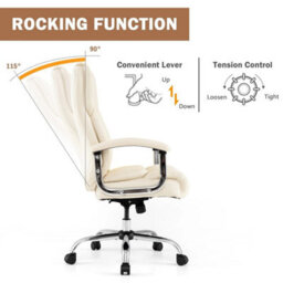 Swivel Task Chair 227Kg Leather Office Chair W/extra Wide Seat - thumbnail 5