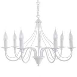 Sollux Lighting Minerwa Steel White 7 Light Classic Chandelier - thumbnail 3
