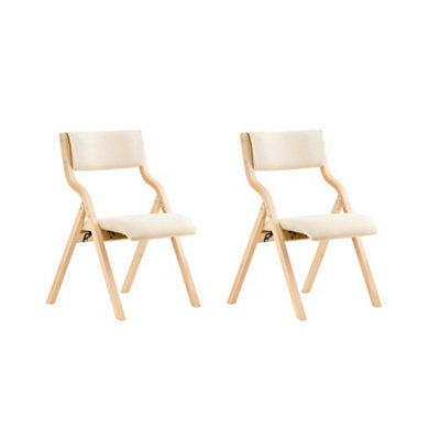 Sobuy Folding Chair With Padded Seat And Back 21.3X21.3X31.5 Inch Load Capacity 90 Kg Fst40-Wx2 - White - image 1