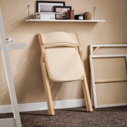Sobuy Folding Chair With Padded Seat And Back 21.3X21.3X31.5 Inch Load Capacity 90 Kg Fst40-Wx2 - White - thumbnail 8