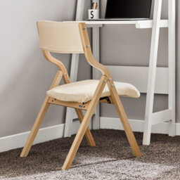 Sobuy Folding Chair With Padded Seat And Back 21.3X21.3X31.5 Inch Load Capacity 90 Kg Fst40-Wx2 - White - thumbnail 4
