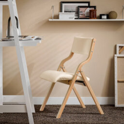 Sobuy Folding Chair With Padded Seat And Back 21.3X21.3X31.5 Inch Load Capacity 90 Kg Fst40-Wx2 - White - thumbnail 7