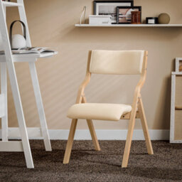 Sobuy Folding Chair With Padded Seat And Back 21.3X21.3X31.5 Inch Load Capacity 90 Kg Fst40-Wx2 - White - thumbnail 5