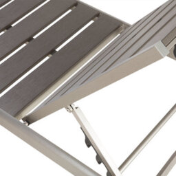Beliani Sun Lounger Nardo Reclining Metal Grey - thumbnail 6
