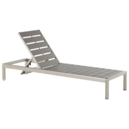 Beliani Sun Lounger Nardo Reclining Metal Grey