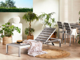 Beliani Sun Lounger Nardo Reclining Metal Grey - thumbnail 2