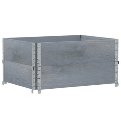 Berkfield Rustic Garden Planter Grey 80X60 Cm Solid Wood Pine - image 1