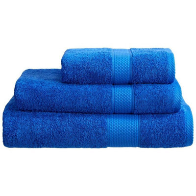 Just So Home Turkish Cotton Towels Pack Of 2 (Royal Blue, Jumbo Bath Sheet )