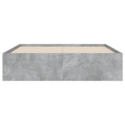 Berkfield Bed Frame With Drawers Without Mattress Concrete Grey 135X190 Cm Double - thumbnail 6