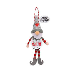 History & Heraldry Pre-Personalised Snowglobe Santa Elf Christmas Tree Decoration - Over 100 Different Names And Themes - Scarlett - thumbnail 1