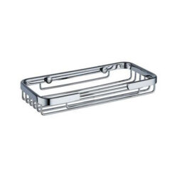 Plum&clay Solid Brass Small Rectangular Chrome Wire Shower Basket