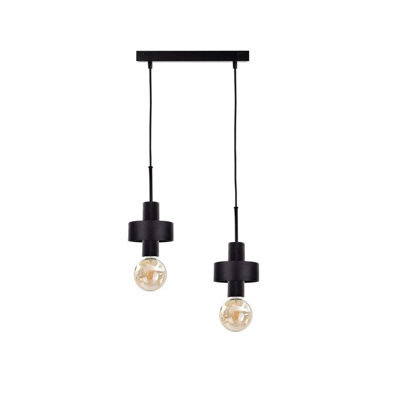 Luminosa Lighting Luminosa Unica Bar Pendant Ceiling Light Black, 50Cm, 2X E27