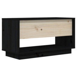 Berkfield Tv Cabinet Black 74X34X40 Cm Solid Wood Pine - thumbnail 6